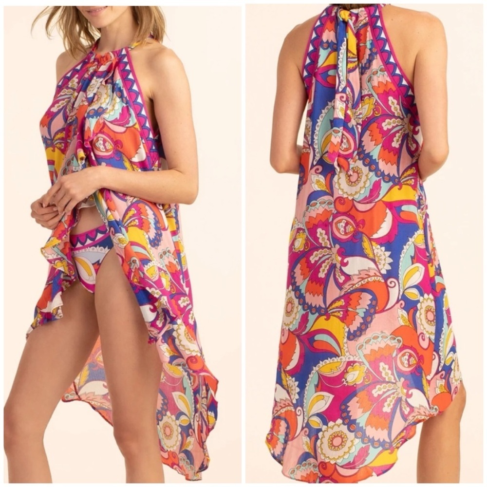 Trina Turk Sevilla Midi Swim Dress Cover Up Wrap NWT - Picture 2 of 10